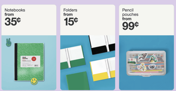 Target Back to school deals!